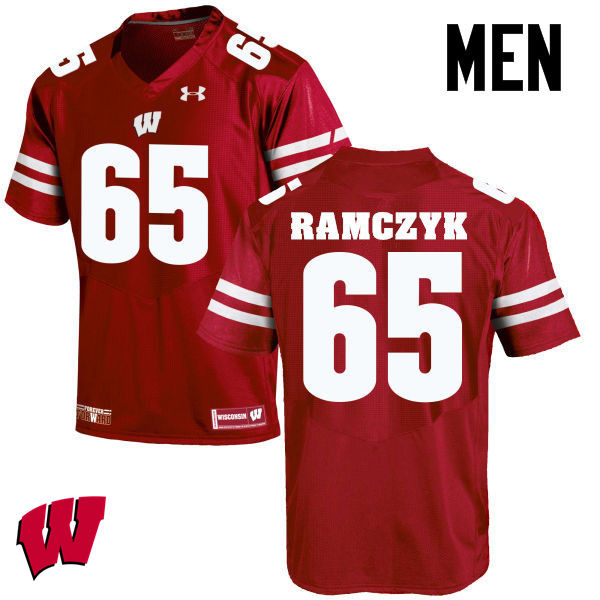 Wisconsin Badgers Men's #65 Ryan Ramczyk NCAA Under Armour Authentic Red College Stitched Football Jersey SL40B54QH